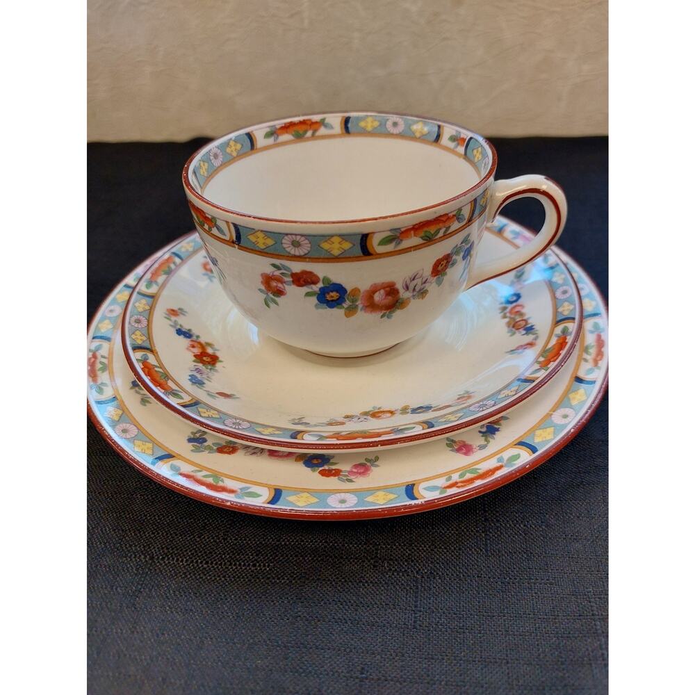 J&G Meakin 3 pc Tea Cup, Saucer, Plate Set - Richmond (1912-1939) - England